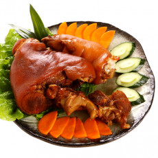 [冷]沖縄産故郷王豚足1kg(固まり)(味付)/韓国商品 韓国食材 豚肉 加工食品